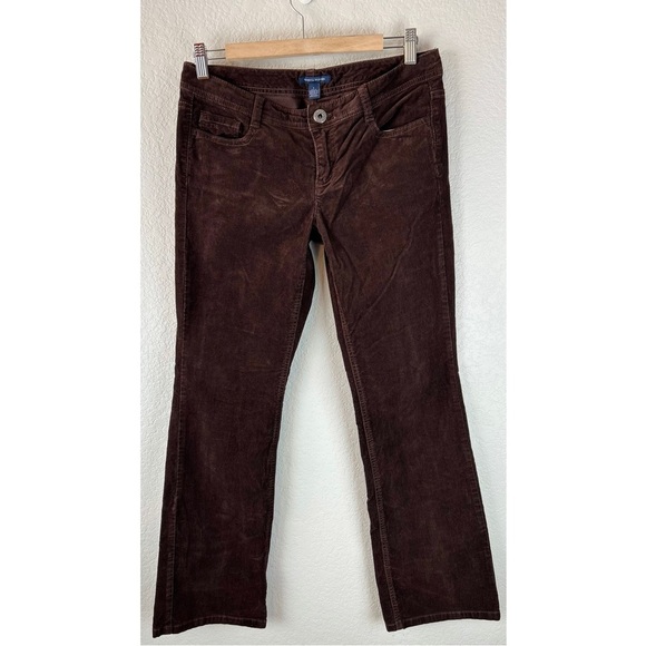Tommy Hilfiger Women’s Brown  Corduroy Mid-Rise Straight Leg Pants, size 4 - Picture 1 of 7